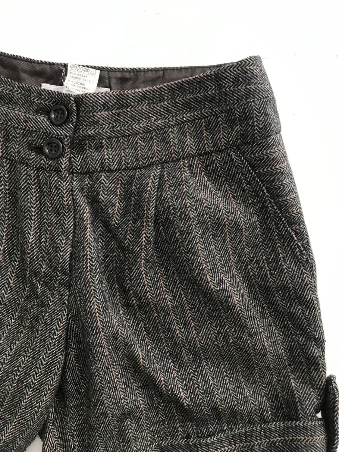 Wool check roll-up half pants 상품이미지8