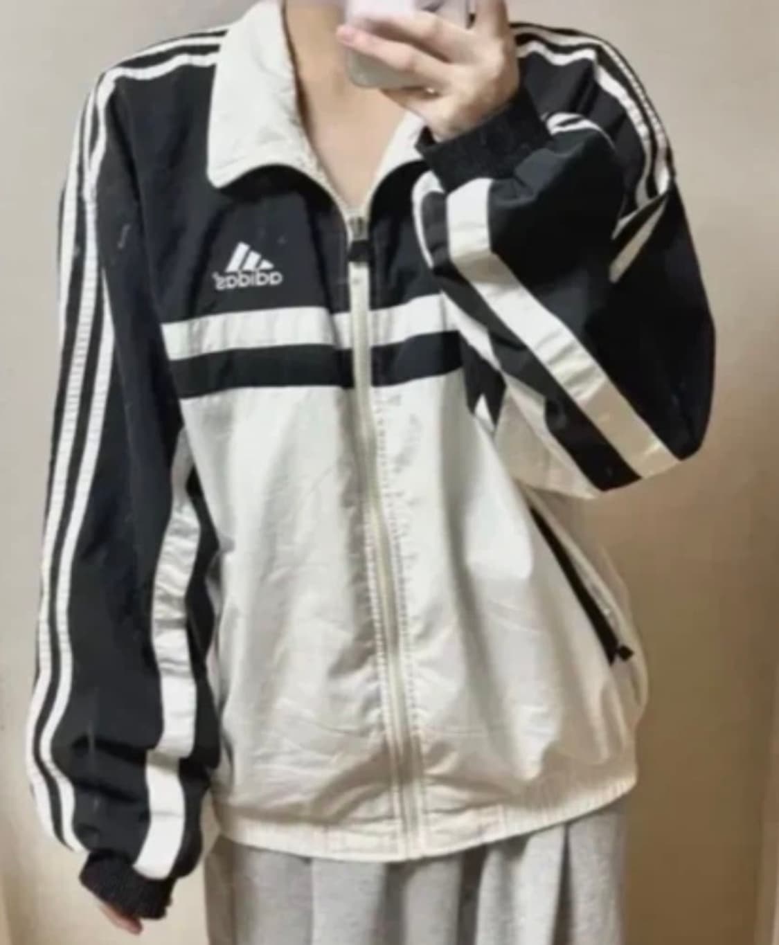 아디다스 삼선 배선 오레오 바람막이 상품이미지2