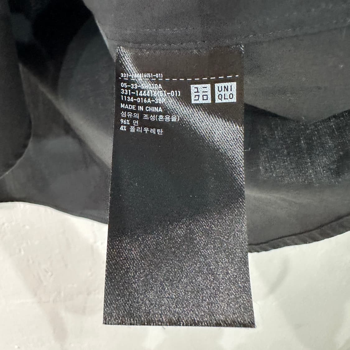 유니클로 블랙셔츠 L 상품이미지4