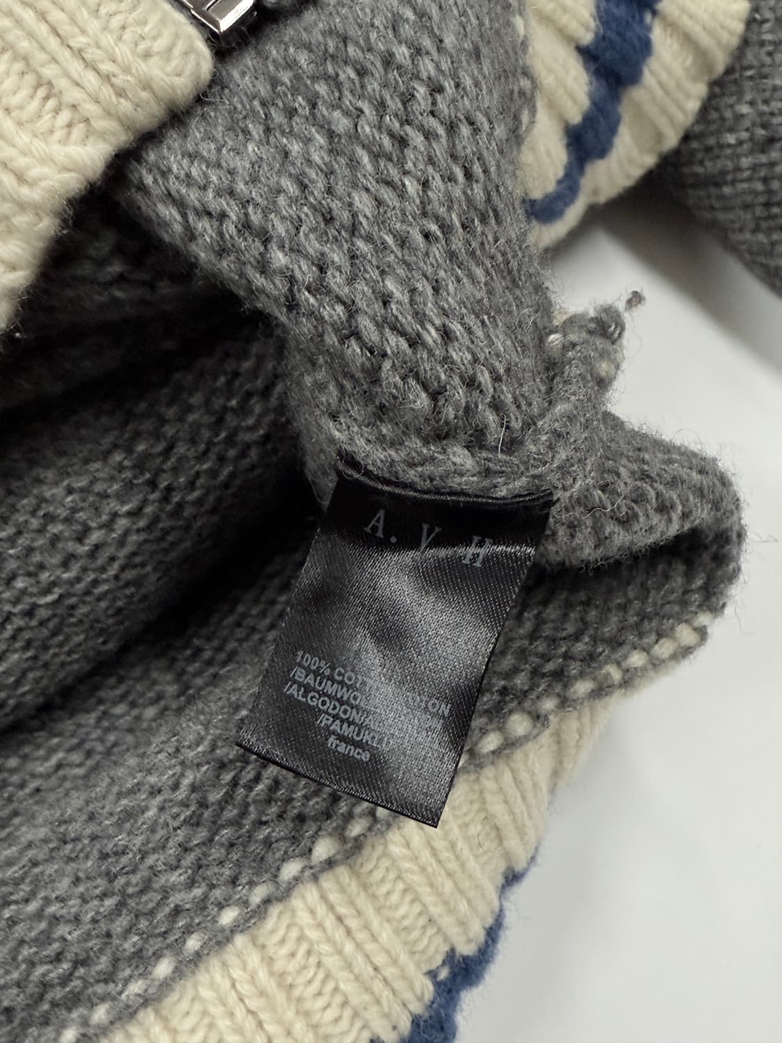 JV 바시티 투포켓 니트집업 상품이미지6