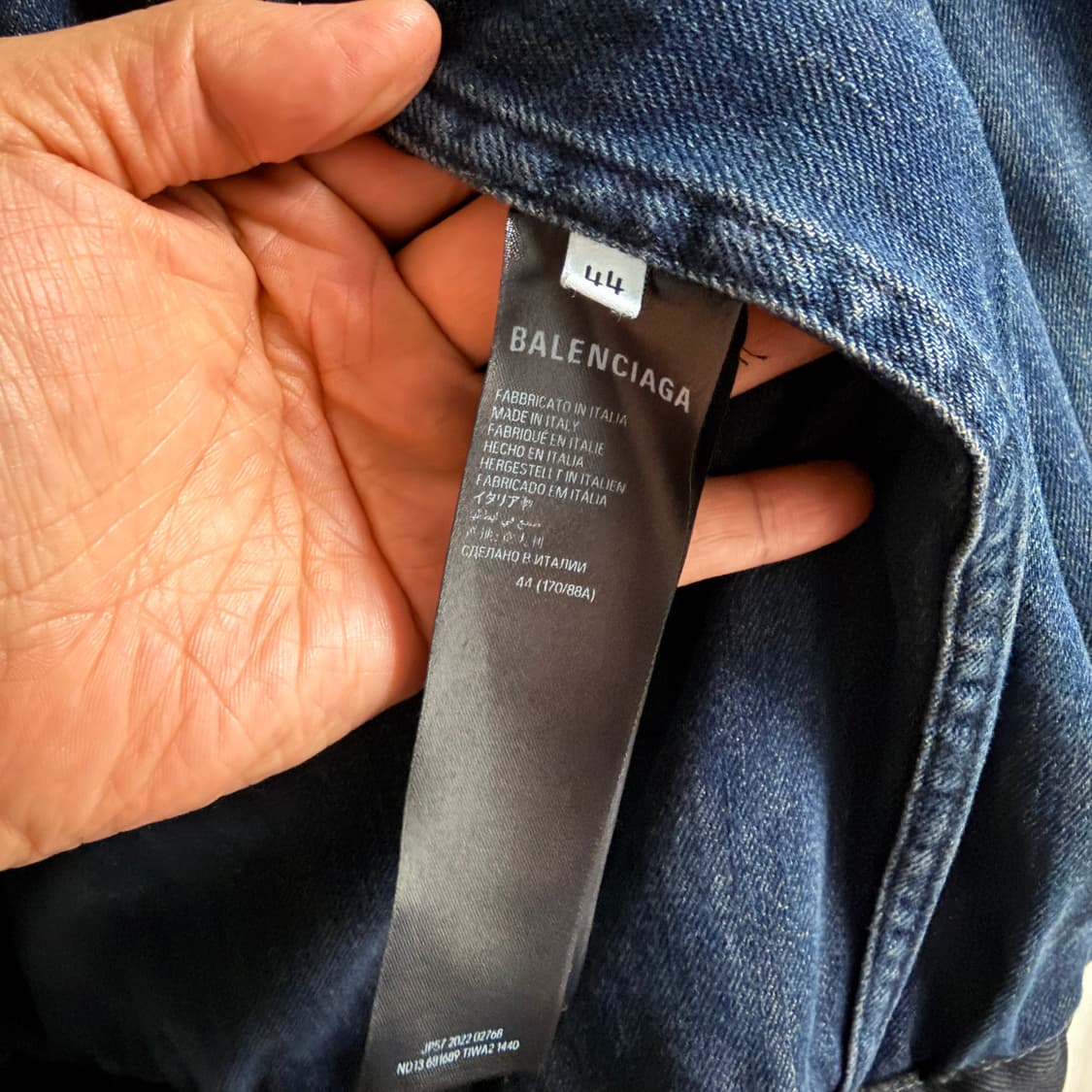 BALENCIAGA 발렌시아가 패디드 흑청 데님 자켓 상품이미지5