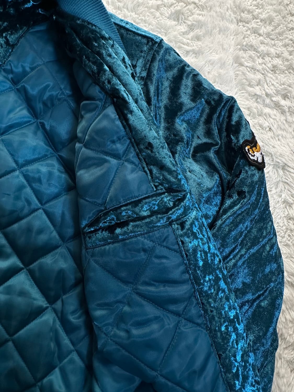 EVISU 블루 벨벳 호랑이 스카잔 상품이미지9