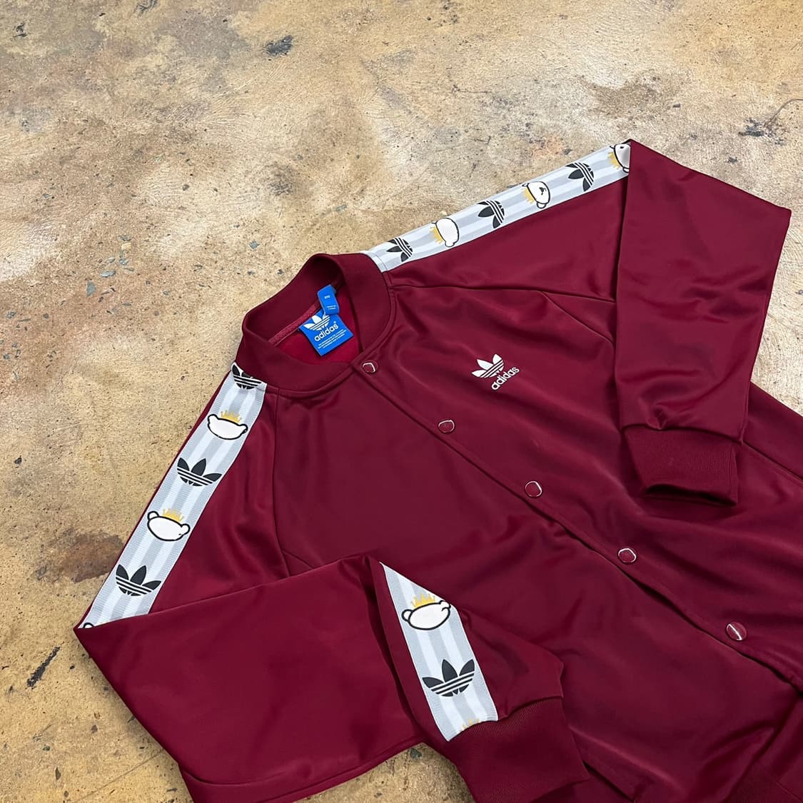 아디다스 버건디 니고베어 트랙탑 집업 져지 점퍼 90 상품이미지1