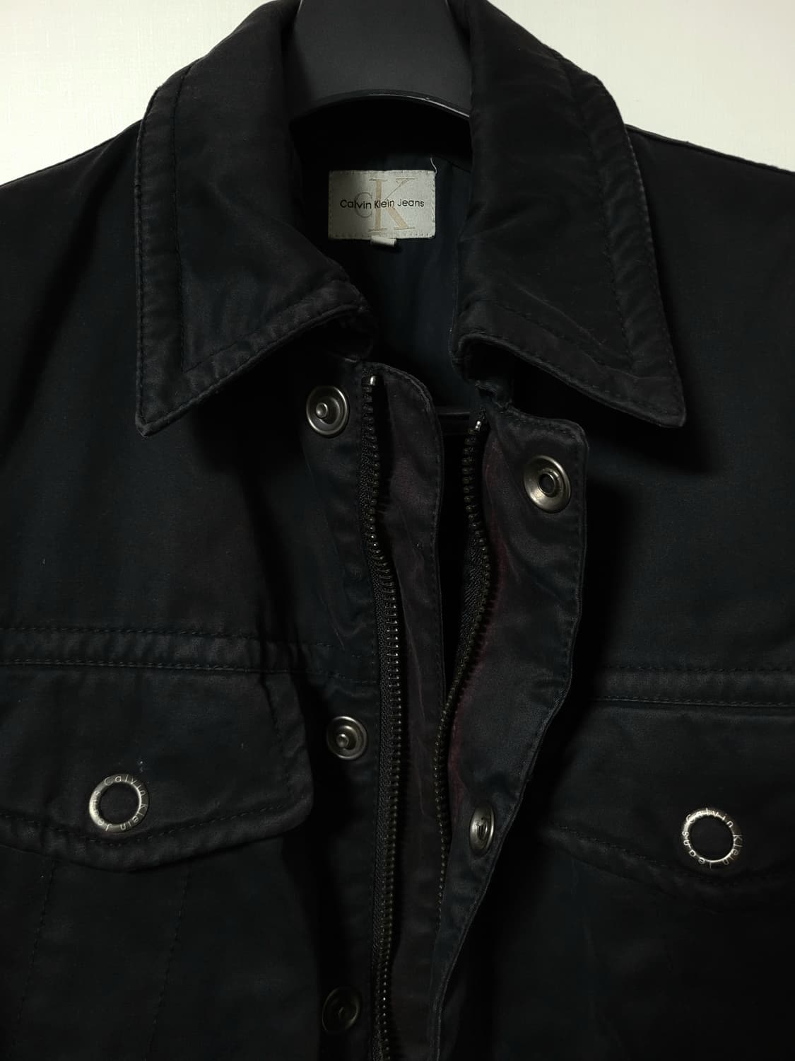 00s calvin klein 썬페이드 바이커 트러커 자켓 상품이미지4