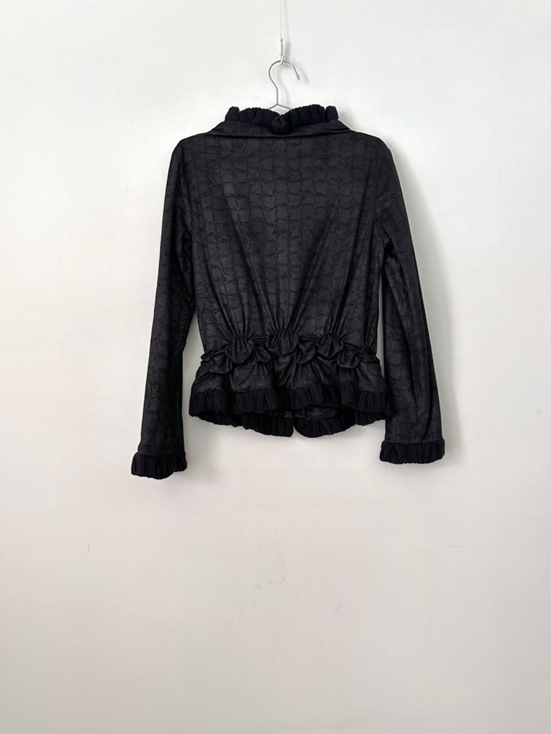 Flower pattern jacquard jacket / black 상품이미지4