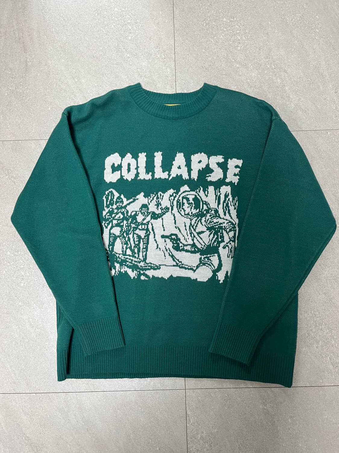 Collapse Oversized Sweater(TEAL GREEN) 상품이미지1