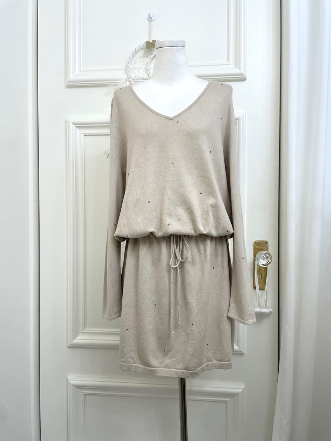 beige star point waist shirring knit opc 상품이미지1