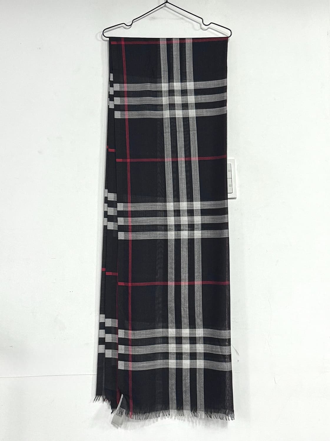 버버리 울 실크 체크 스카프 상품이미지7