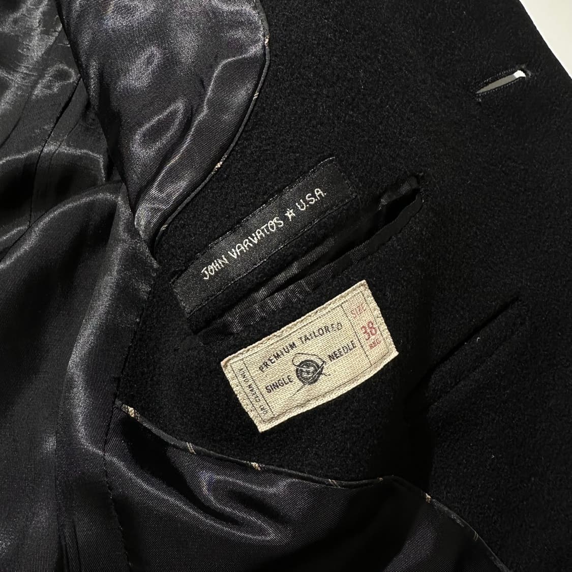 존 바바토스 캐시미어 100% 싱글 코트 블랙 상품이미지7