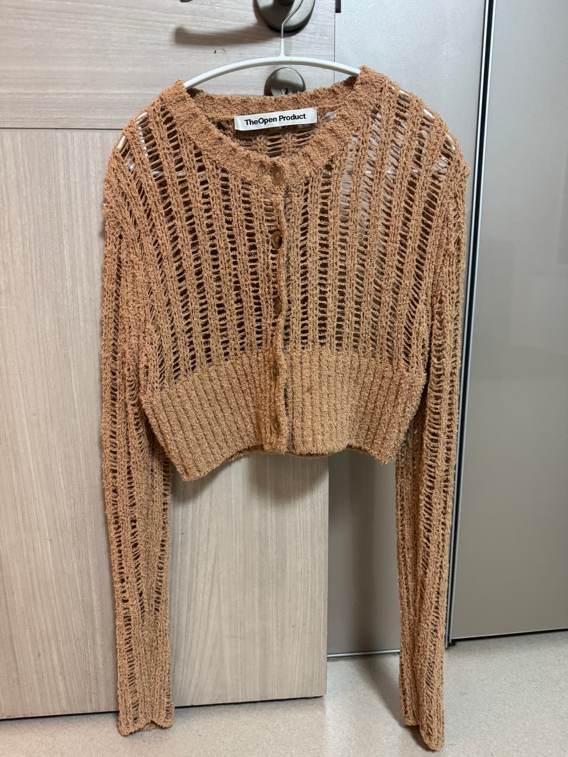 그물 크롭 가디건 상품이미지1