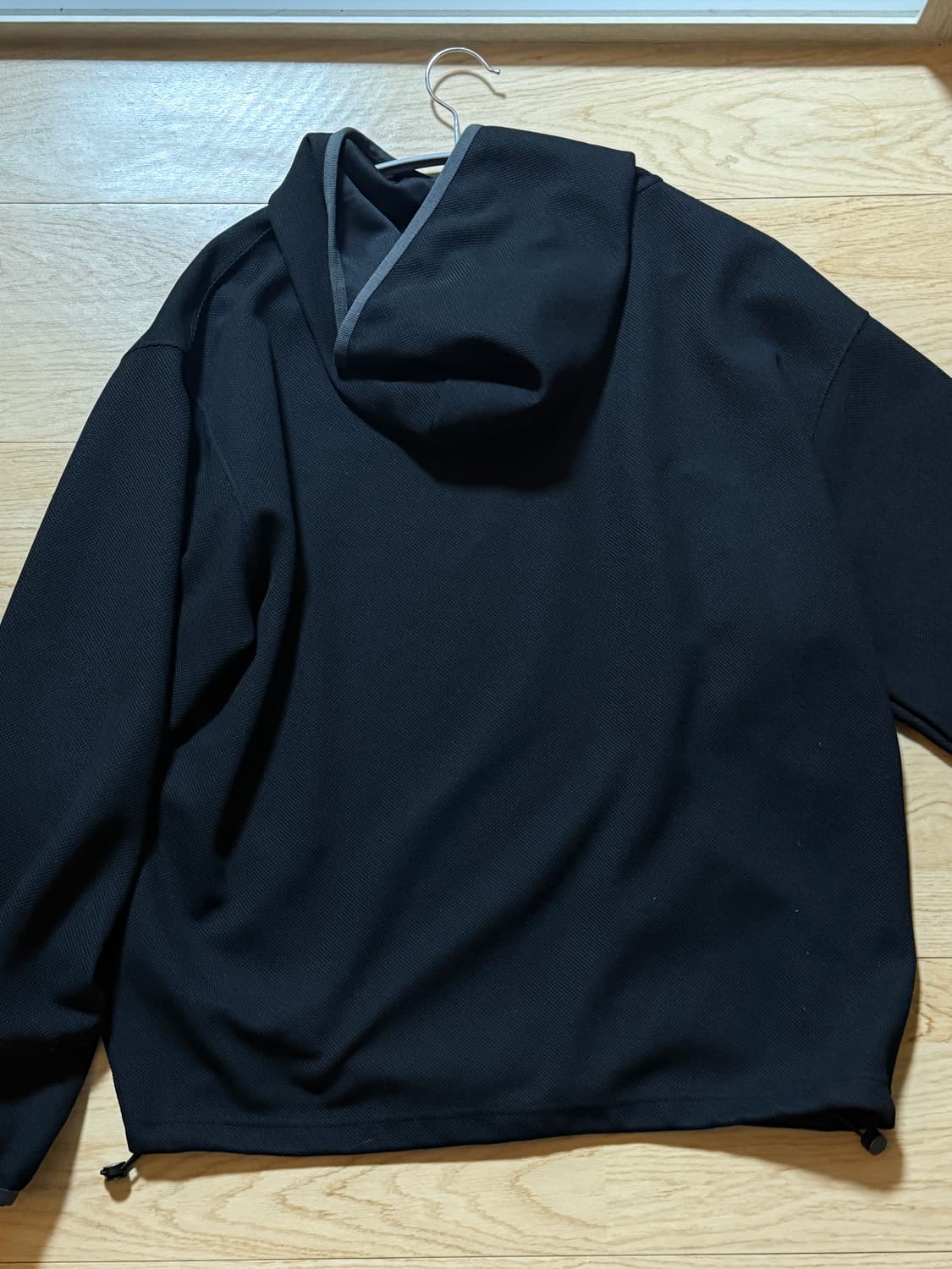 아트오브필드 SIDE SNAP JERSEY HOODED - BLACK 2 상품이미지5