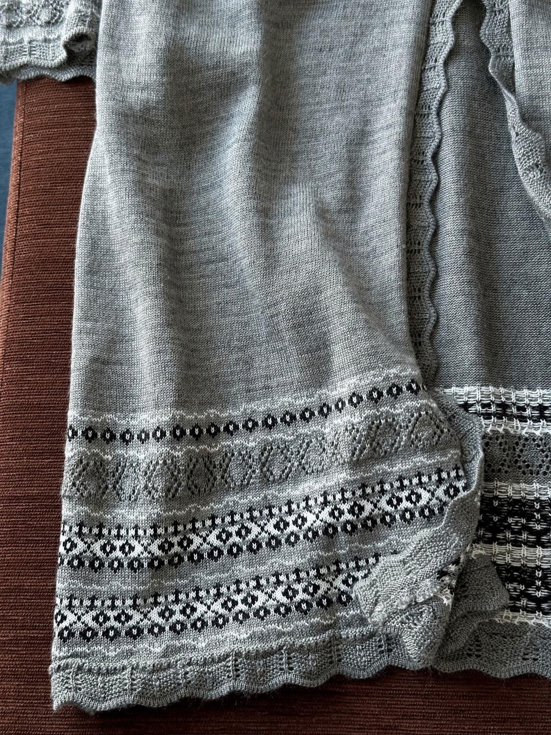 Design high gauge hooded long knit top 상품이미지4