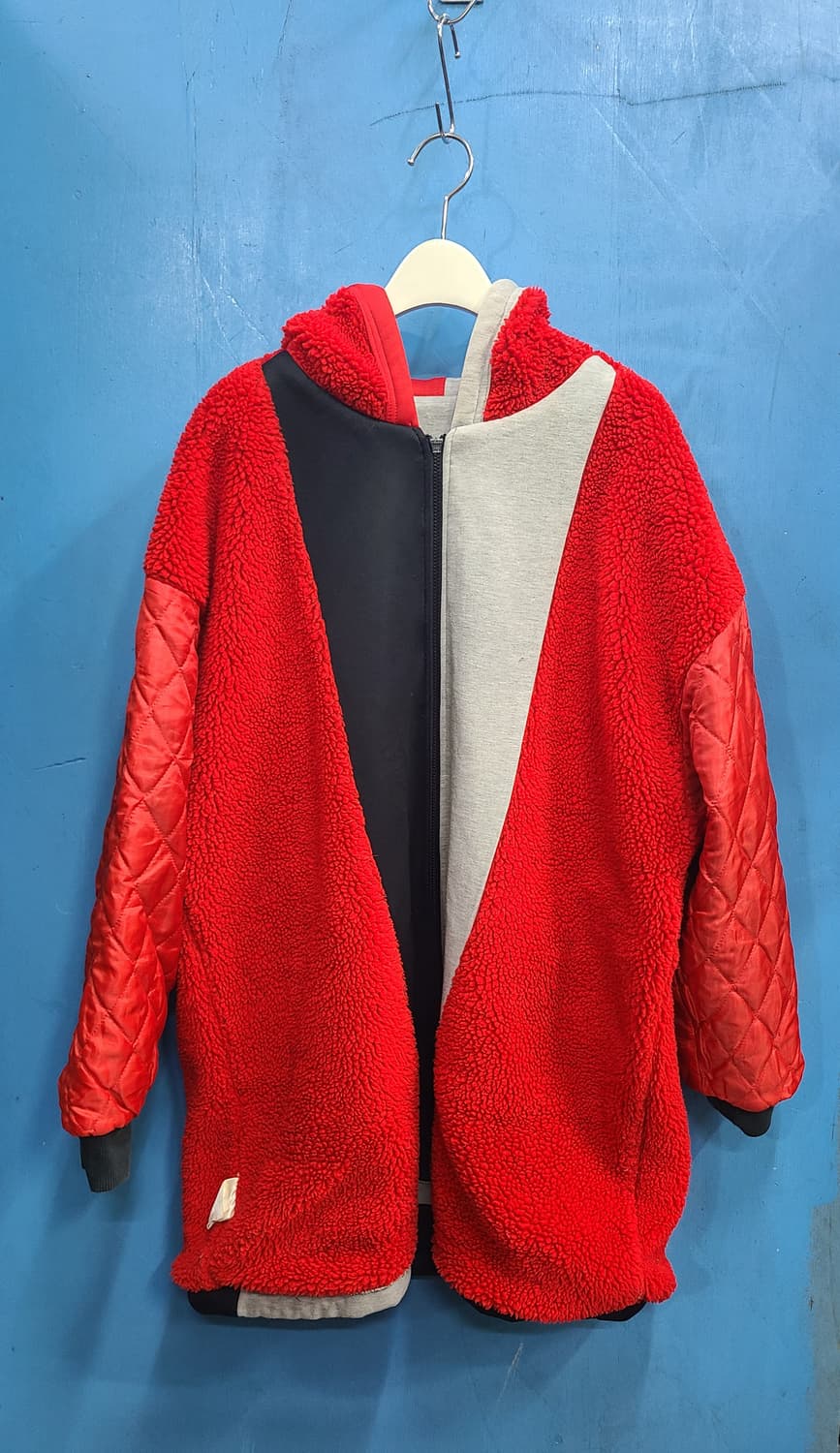 90s 일본판 정통휠라 양털후리스집업후드자켓 상품이미지7