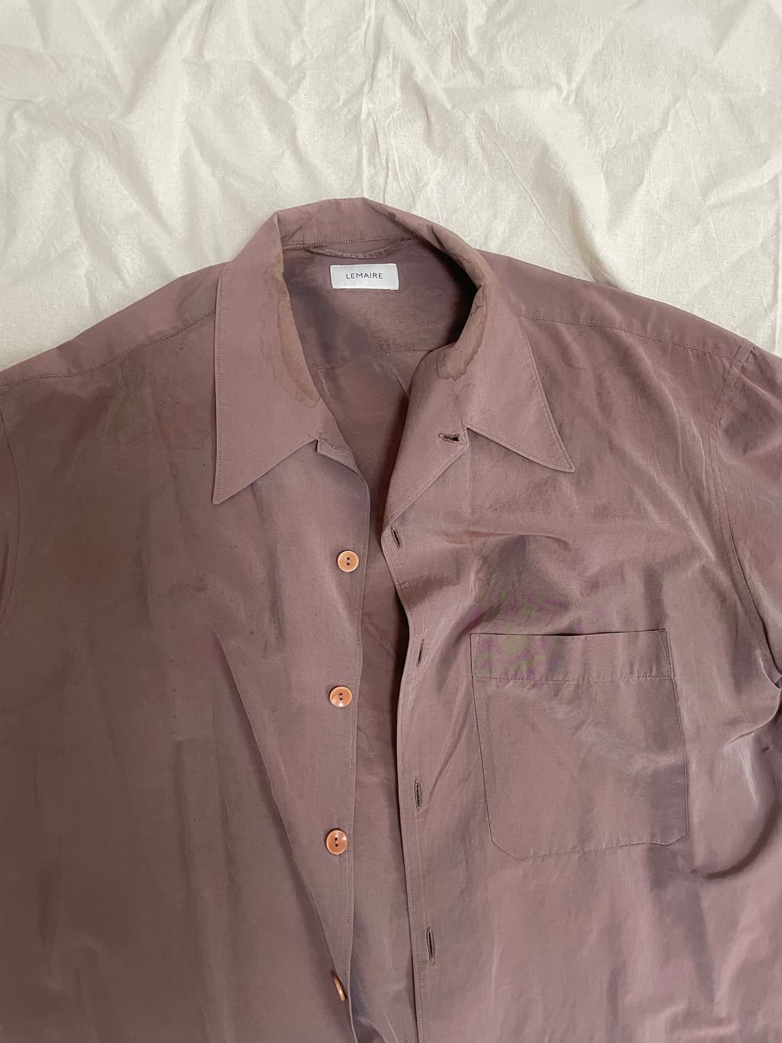 lemaire 컨버터블 셔츠 테라코타 48 상품이미지3