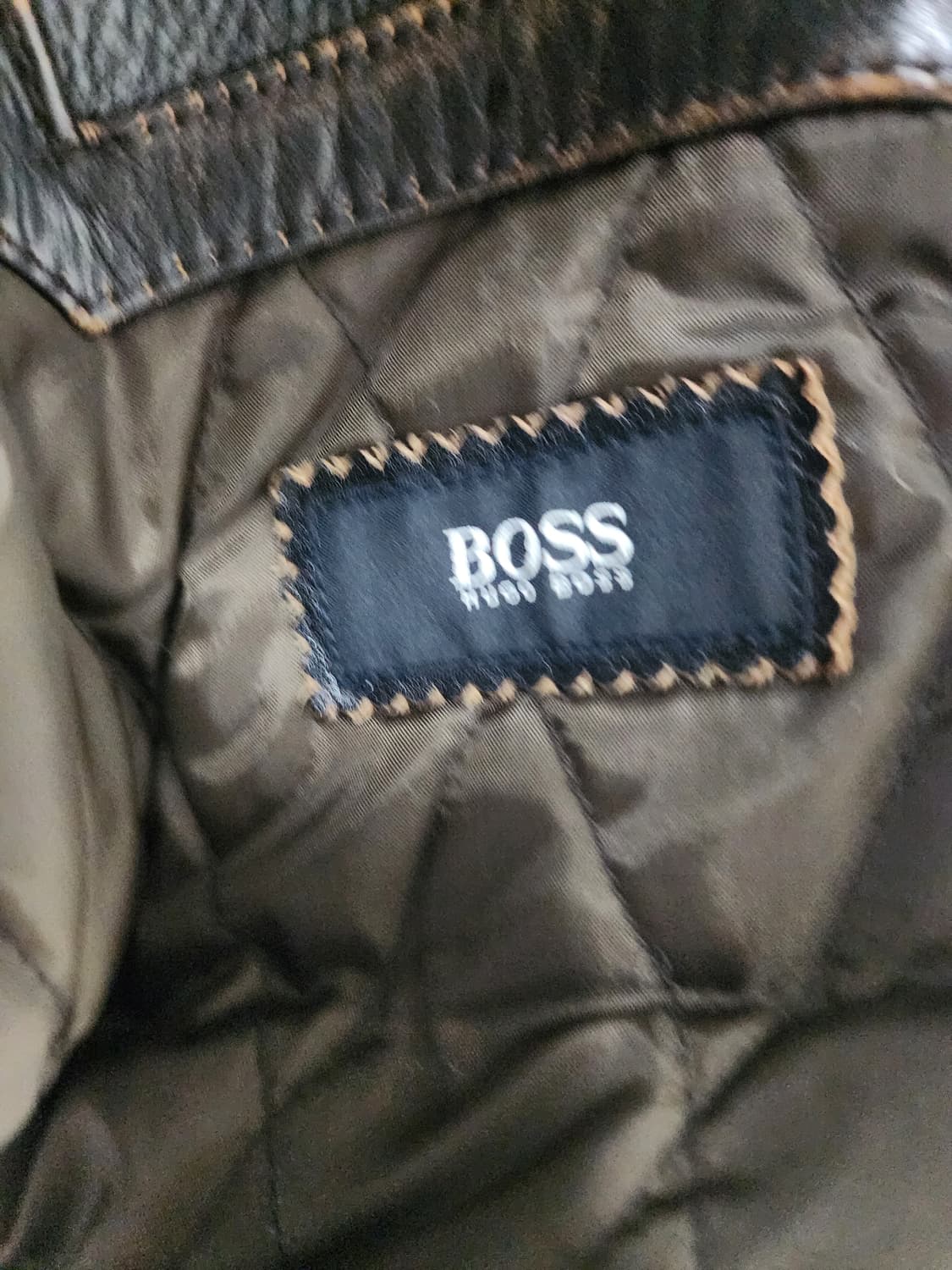 [50]휴고보스 가죽자켓 브라운 상품이미지2