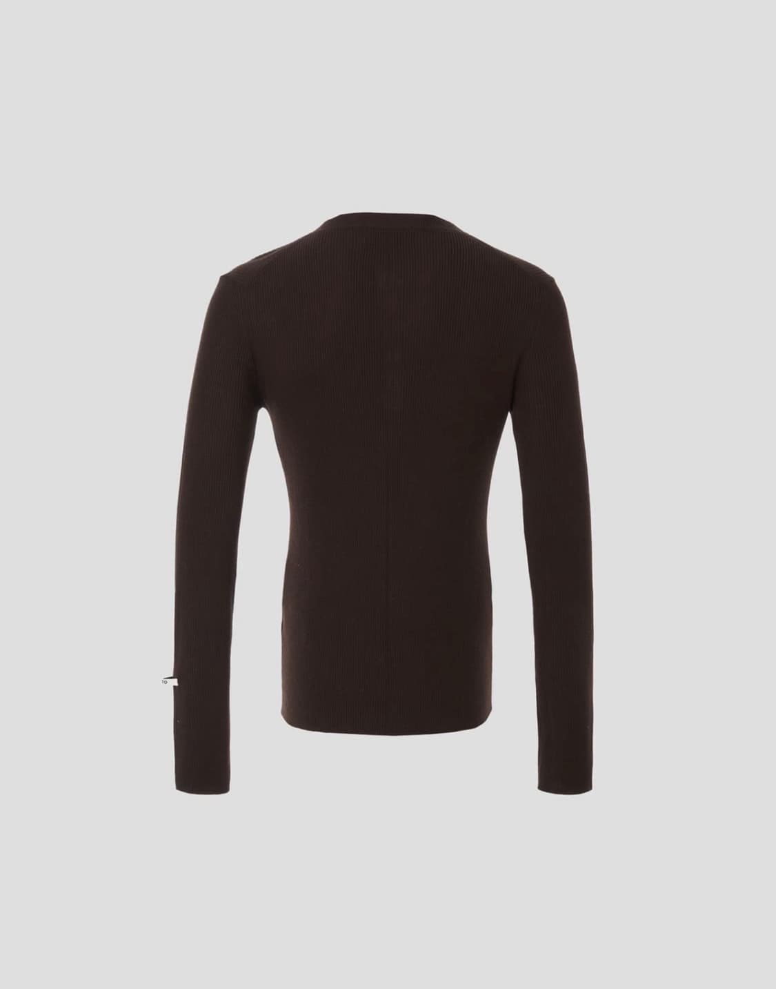 렉토 자카드 헨리넥 버건디 상품이미지2