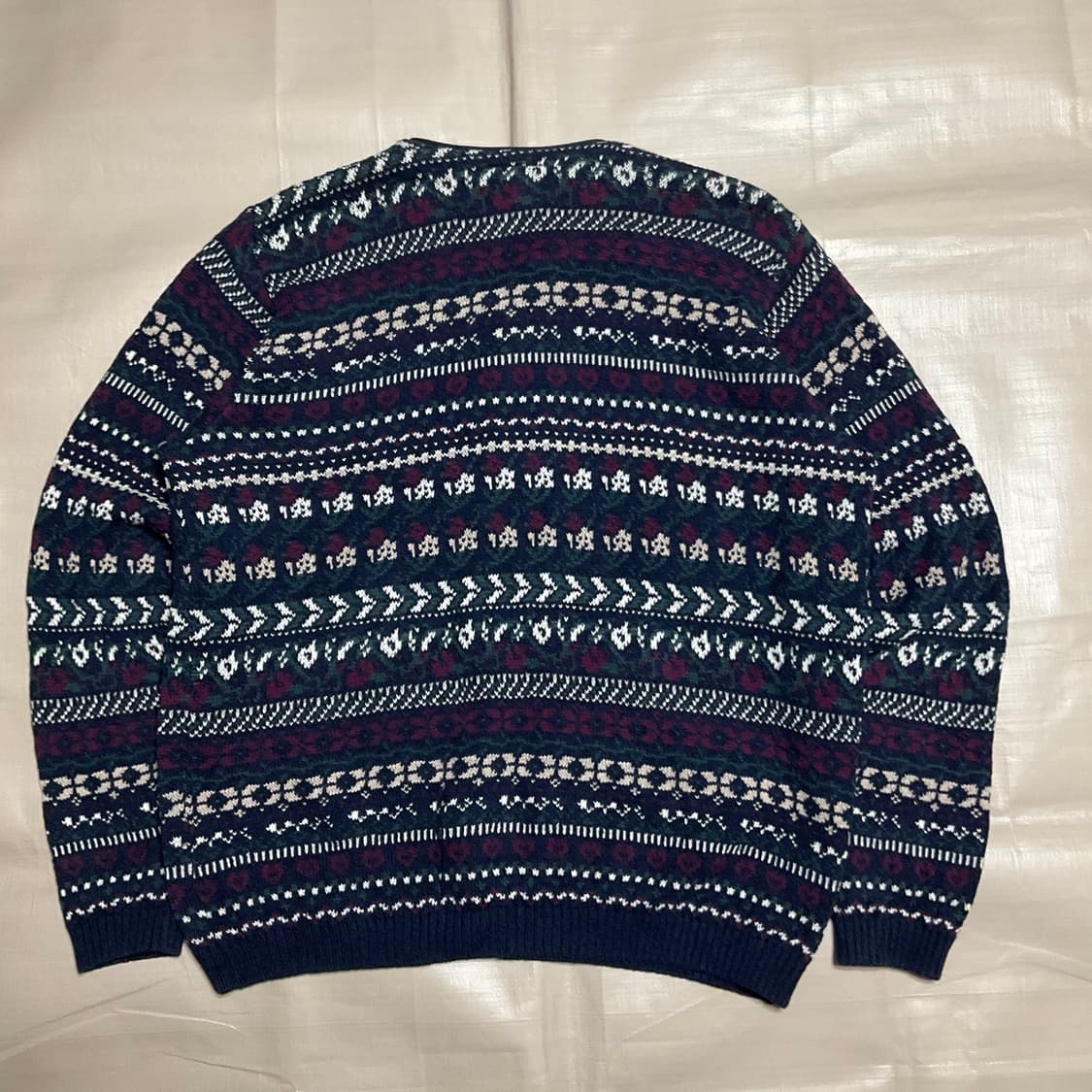 빈티지 페어아일 니트 가디건 L 상품이미지7