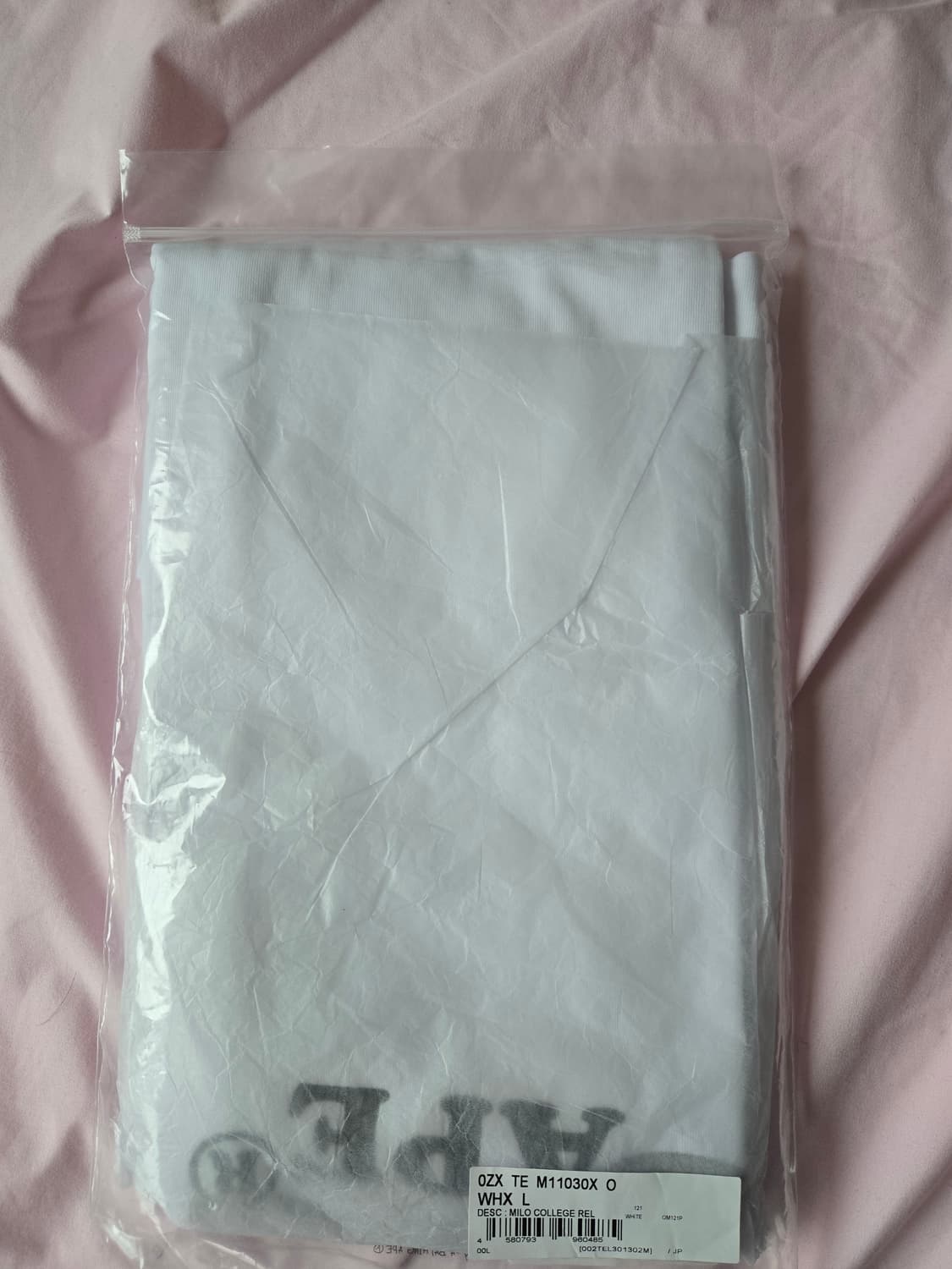 베이프 릴렉스드핏 화이트 티셔츠 L 상품이미지3