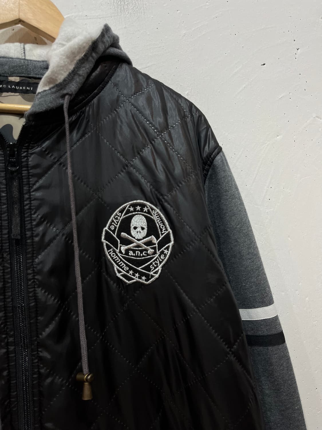 MARC LAURENT JPN 펑크 스컬 퀼팅 후드집업 상품이미지2