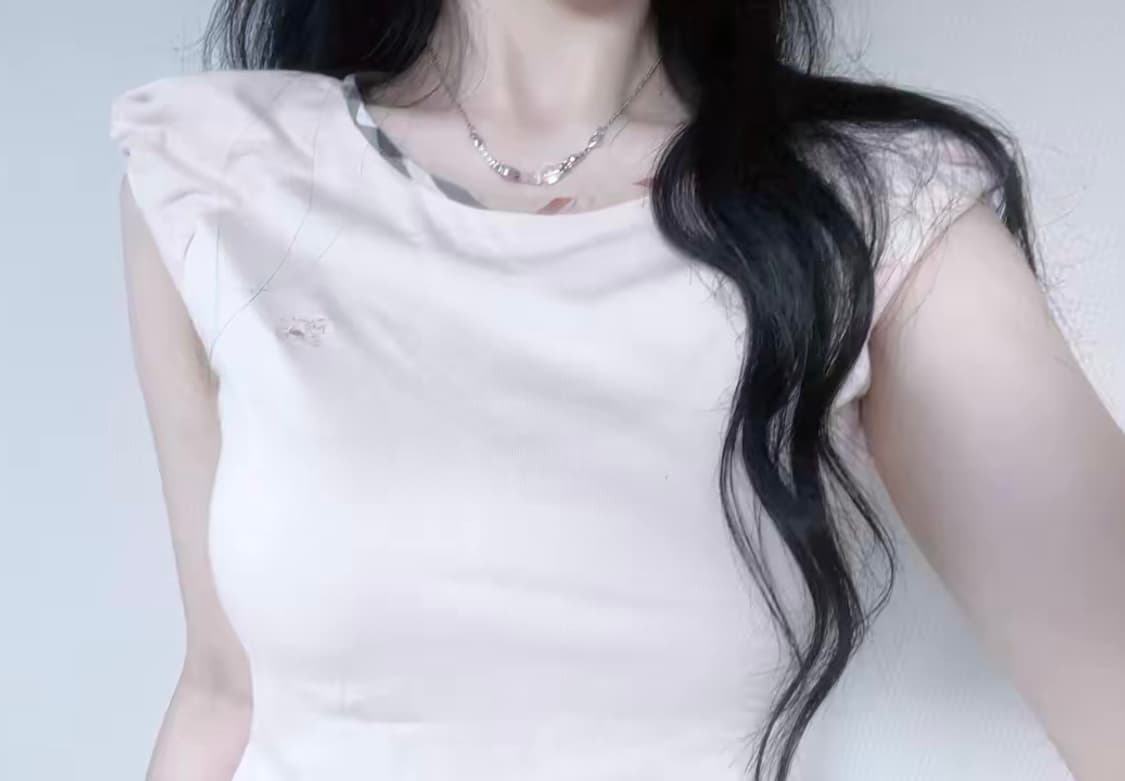 빈티지 버버리 페일핑크 핀터깔 브랜디멜빌깔 복숭아 퍼프 슬리브리스 반팔 상품이미지1