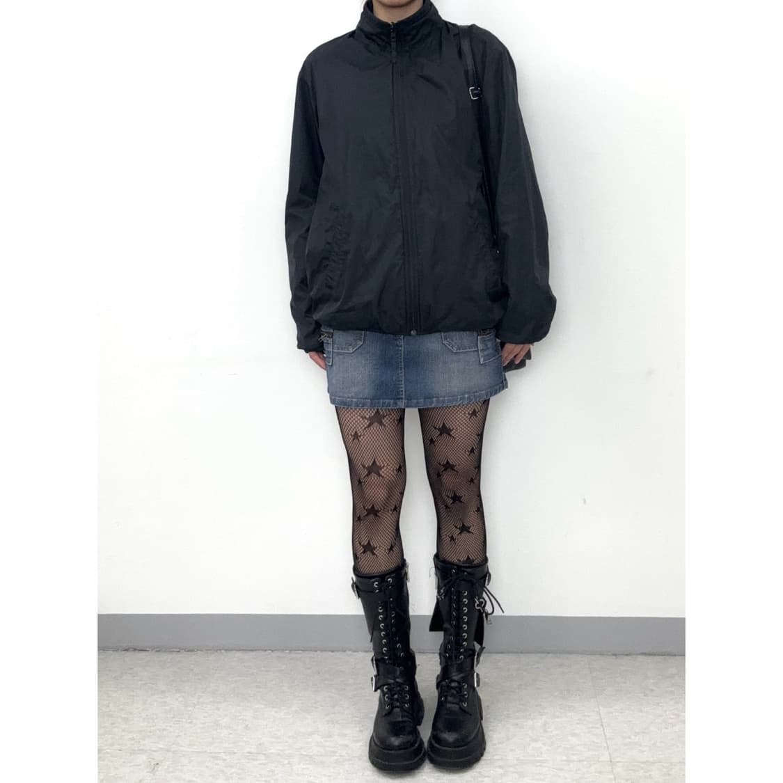 빈티지 블랙 윈드브레이커 바람막이 상품이미지2