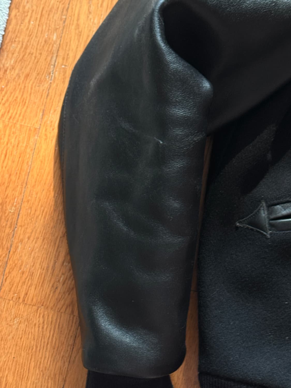 헤리티지 플로스 레더 바시티 자켓 S  상품이미지4