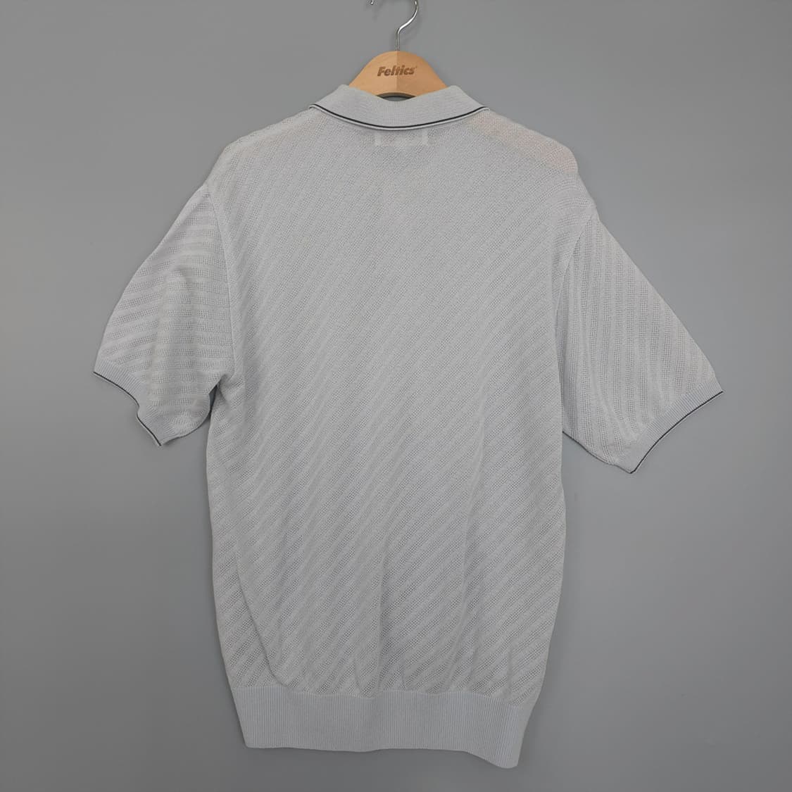 닥스 DAKS 런던 혼방 니트 카라 반팔티 100 상품이미지4