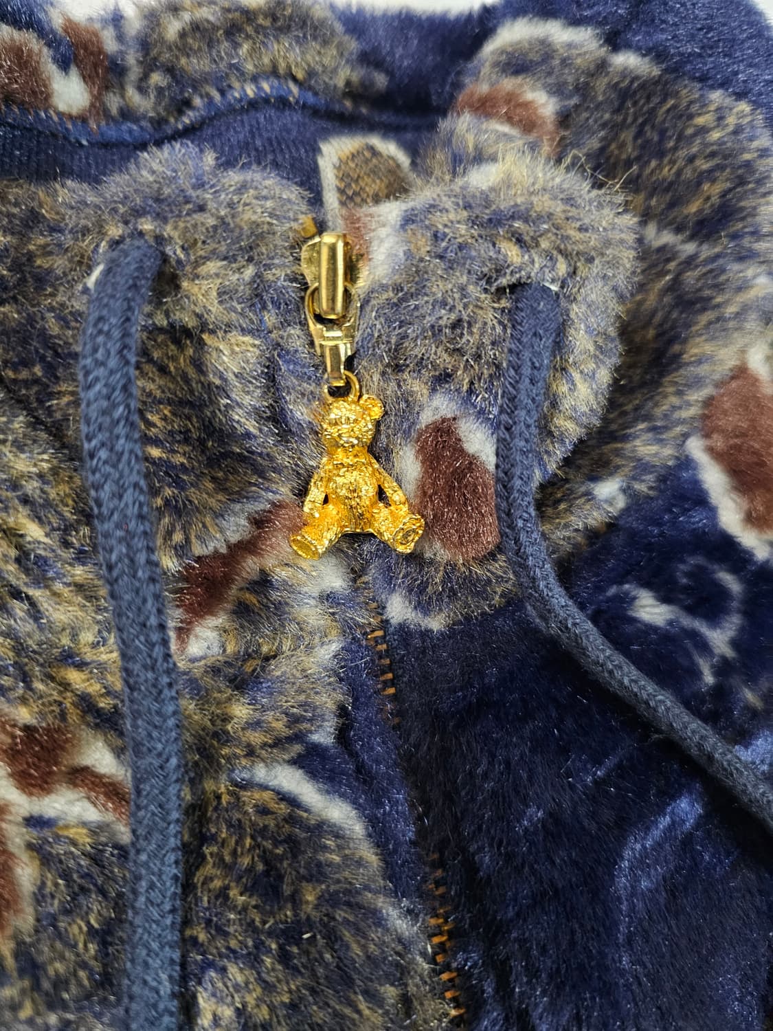 WHITE ITARIYARD 일본 빈티지 애니멀 패턴 테디베어 퍼 플리스 상품이미지3