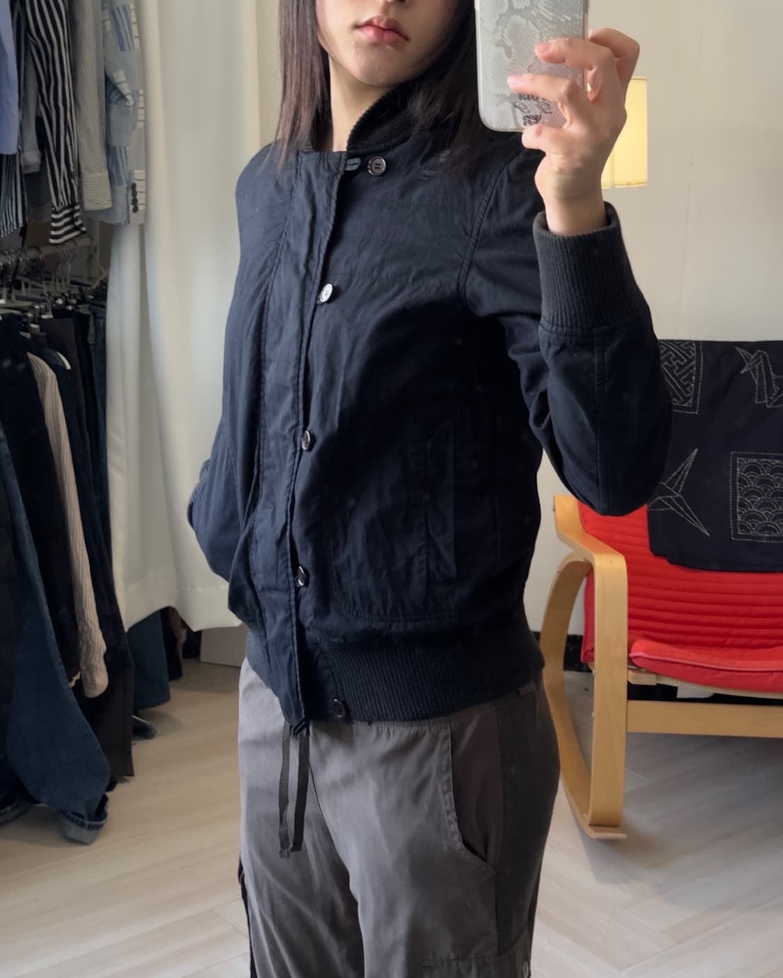 [algonquins] black cotton blouson 상품이미지3