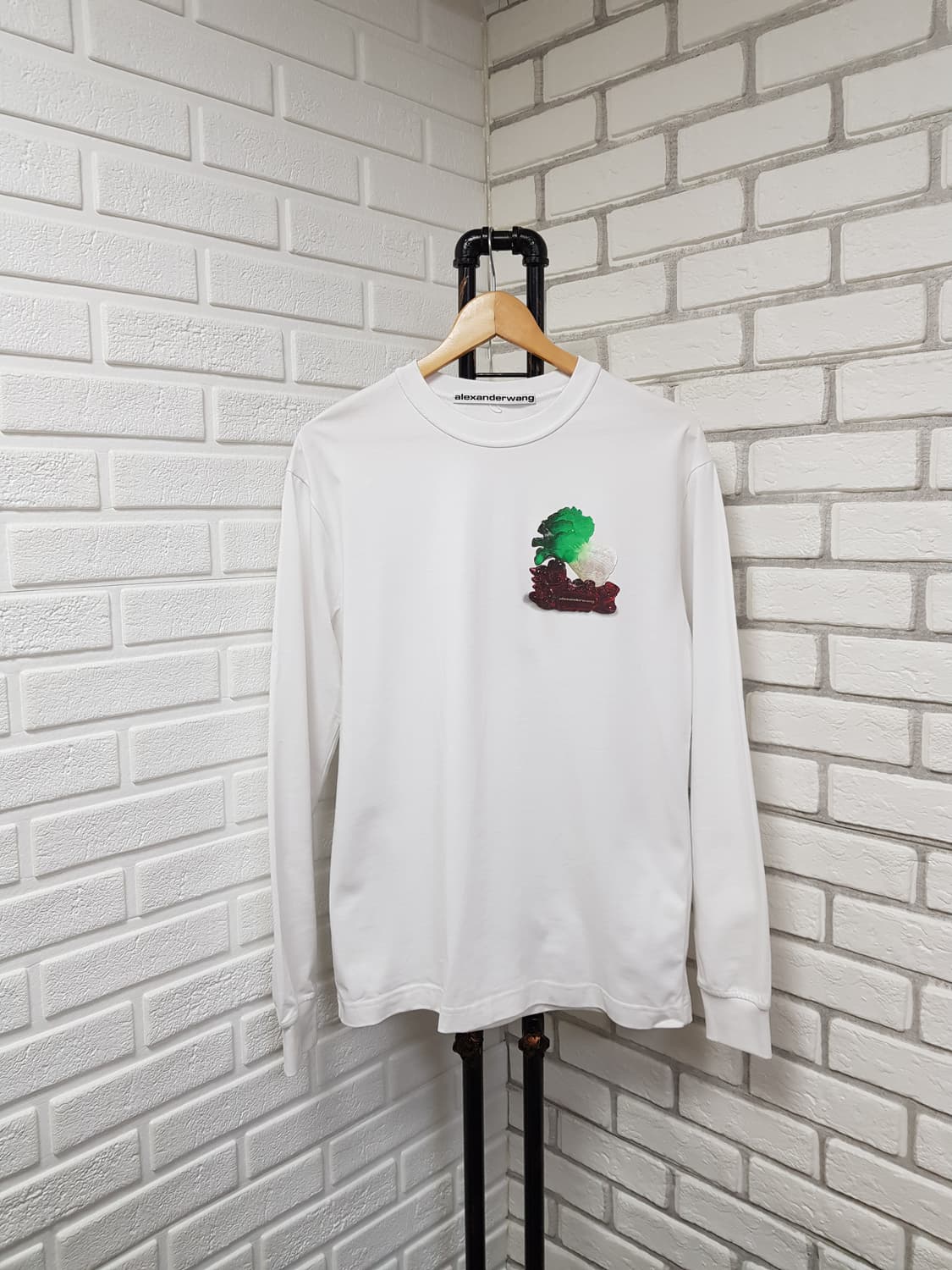 [xs/55~66/미착용] 알렉산더왕 프린팅 롱슬리브 화이트 상품이미지1