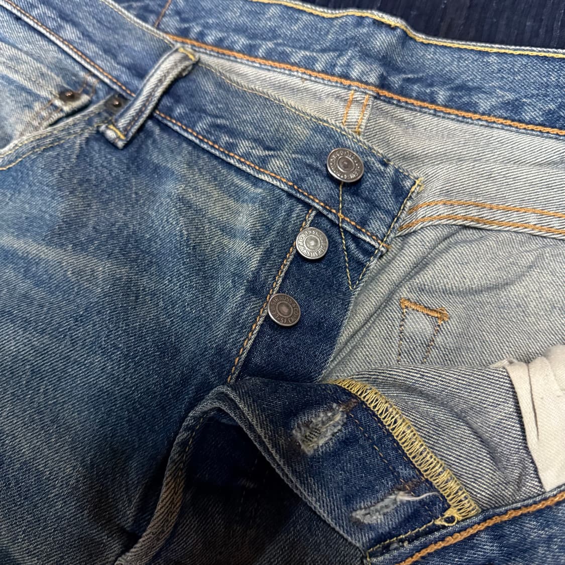 리바이스 501 워시 데님 팬츠 34 상품이미지4