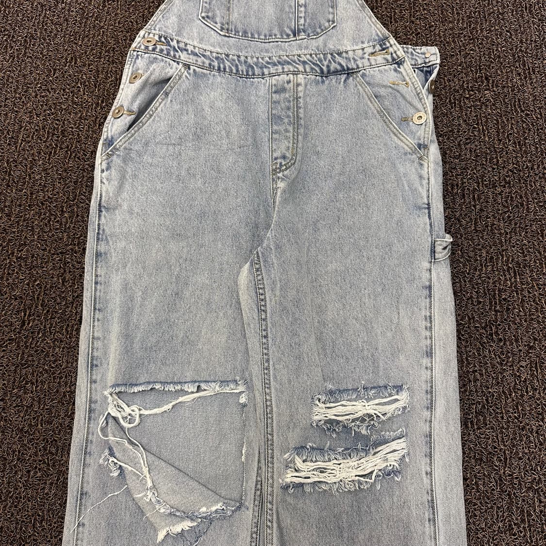 5252 OIOI 오아이오아이 데님 멜빵바지 데미지진 M 상품이미지4