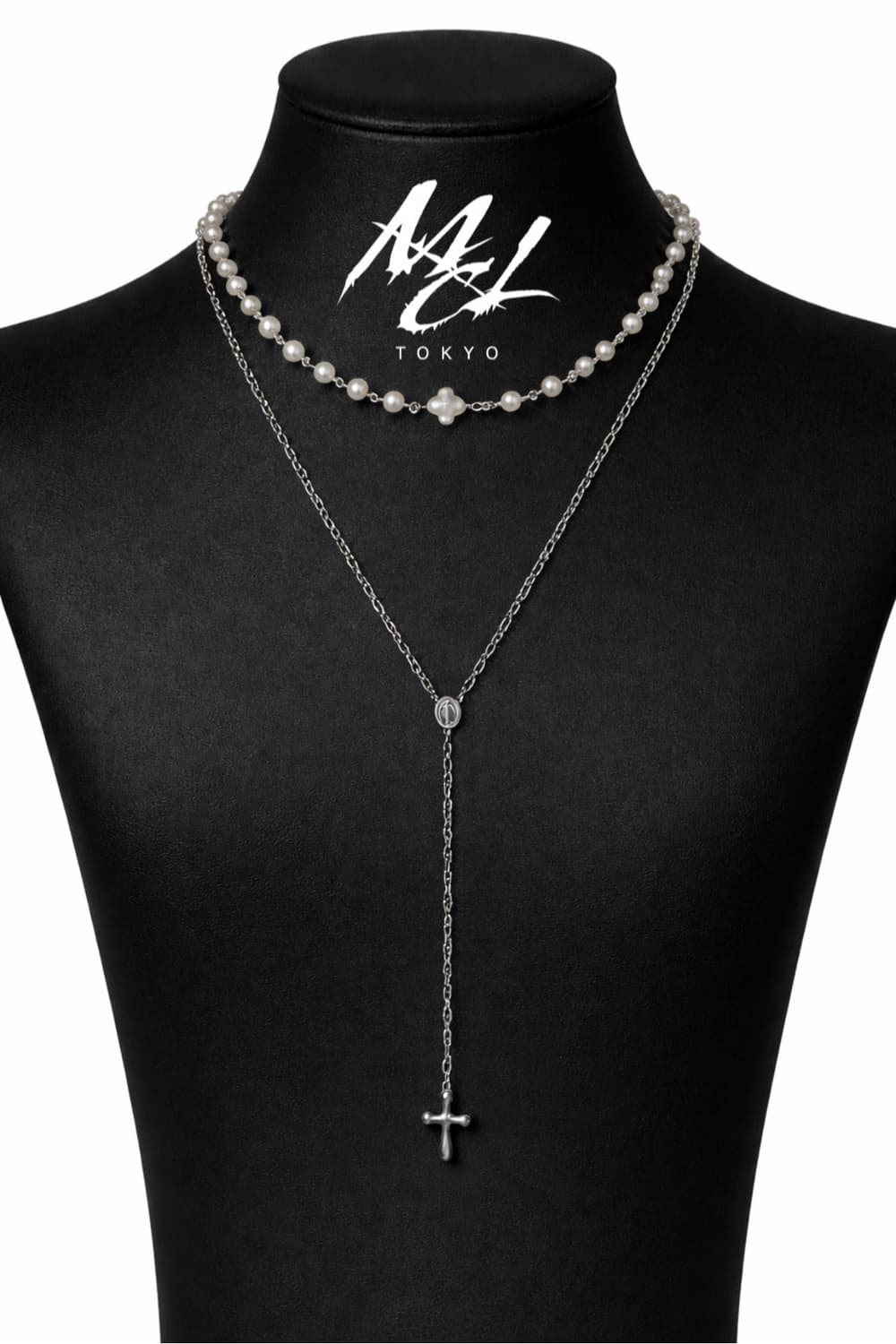 투웨이 펄 초커 로사리오 목걸이 상품이미지1