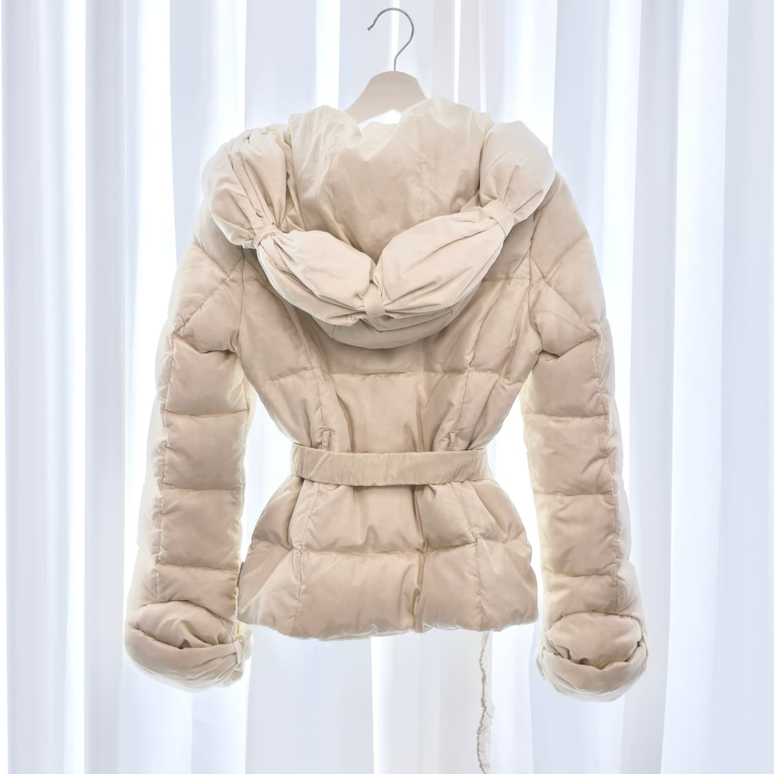 빈티지 몽클레어 아이보리 밸티드 패딩 상품이미지2