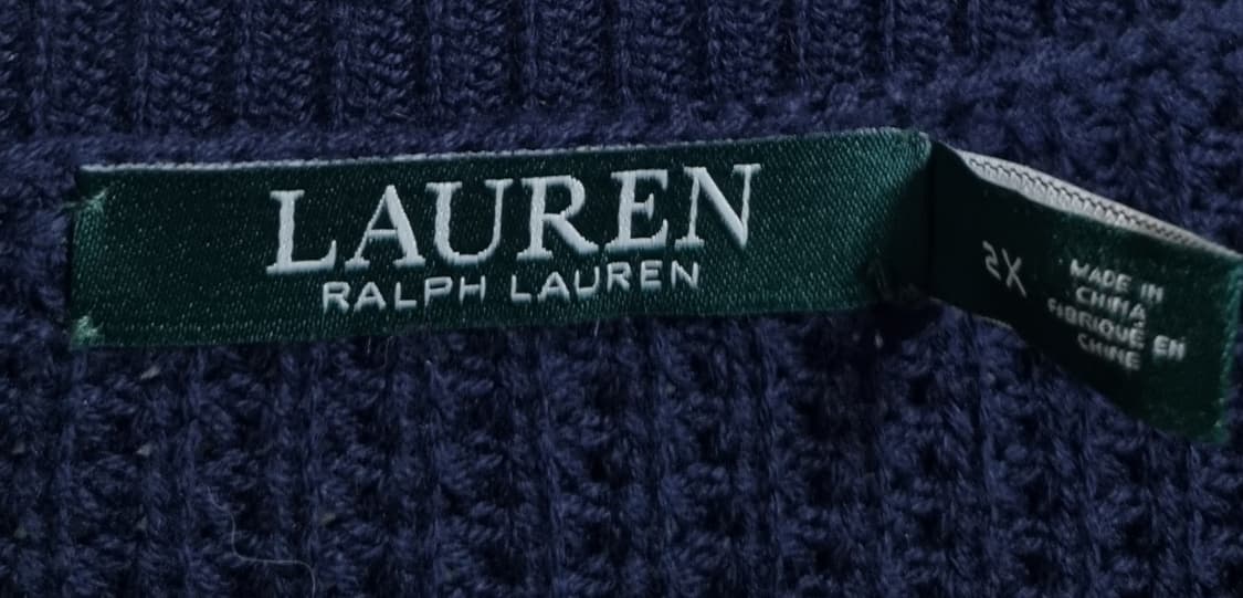 XXL (99) 폴로 네이비 코튼 니트 여성 상품이미지3