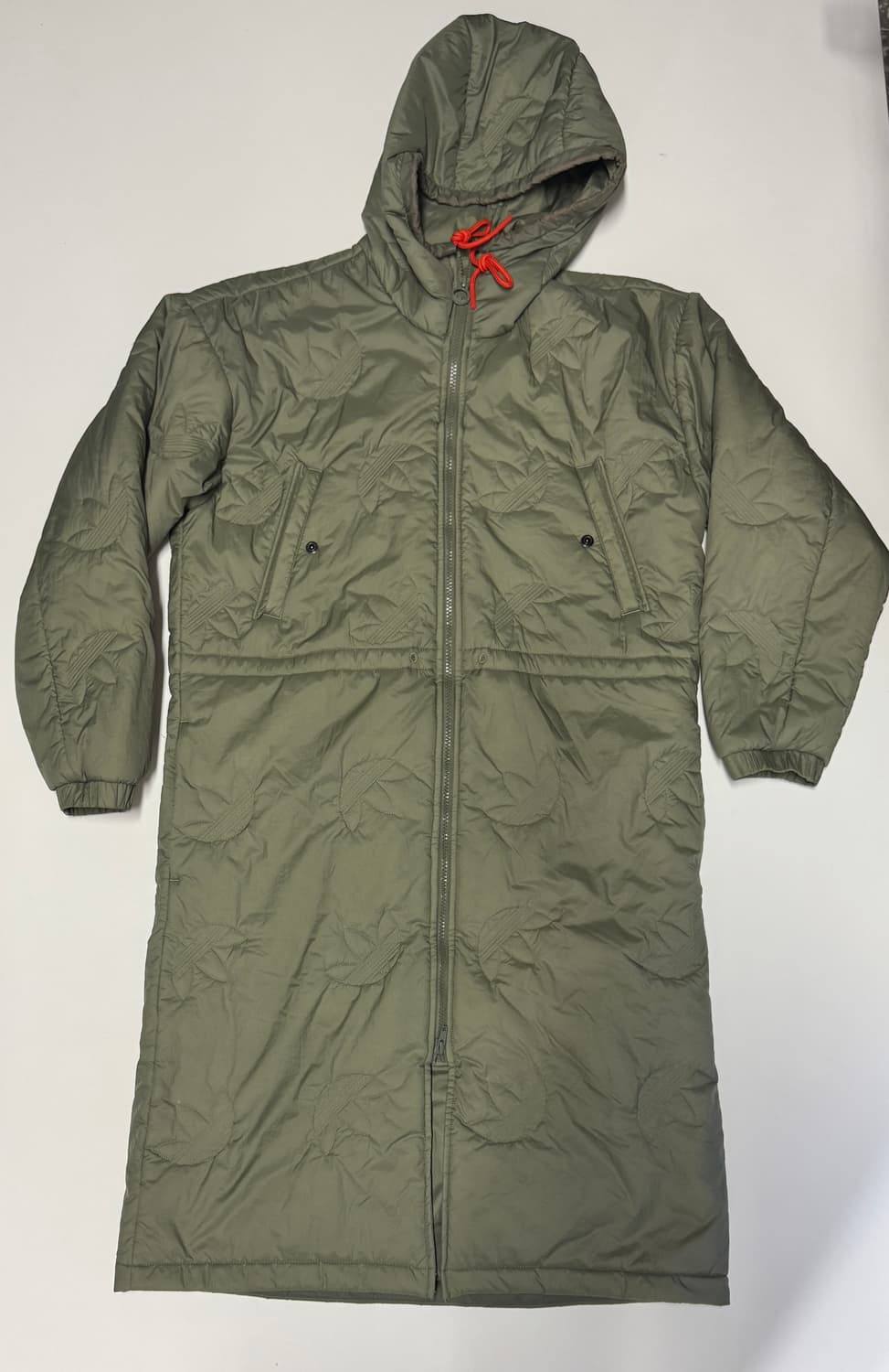 여성 아디다스 트레포일 패티드 후드 경량 롱 파카 M 상품이미지1