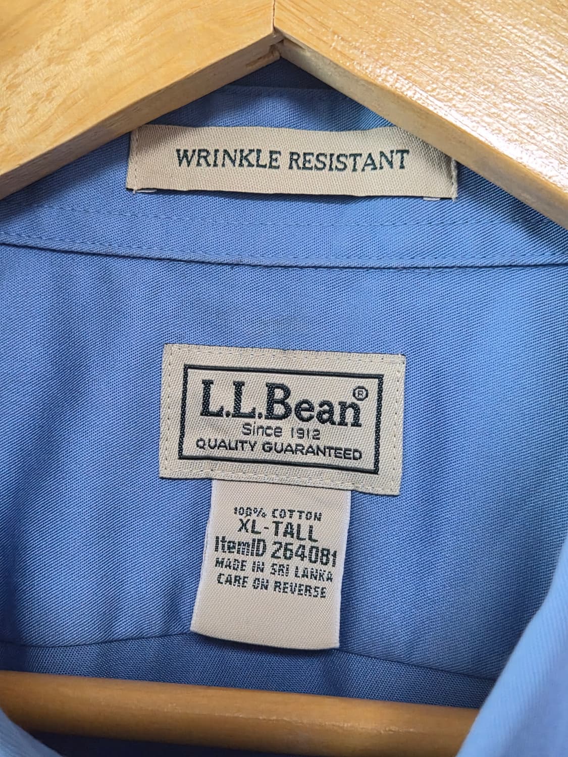 엘엘빈LLBEAN 블루 옥스포드 반팔 셔츠 XL - S432 상품이미지3