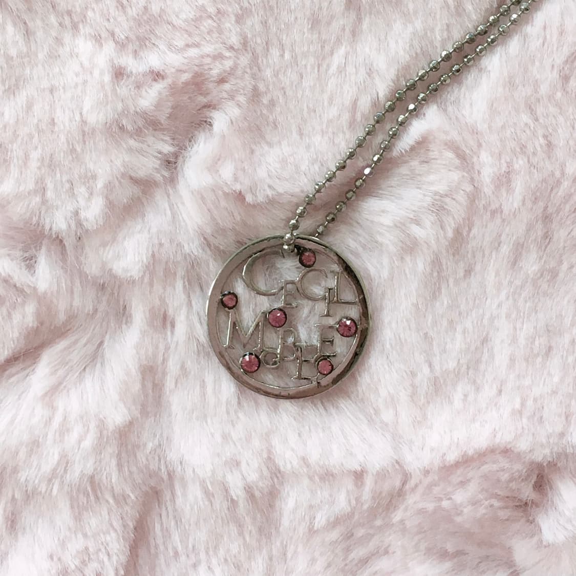 세실맥비 핑크 큐빅 목걸이 상품이미지1