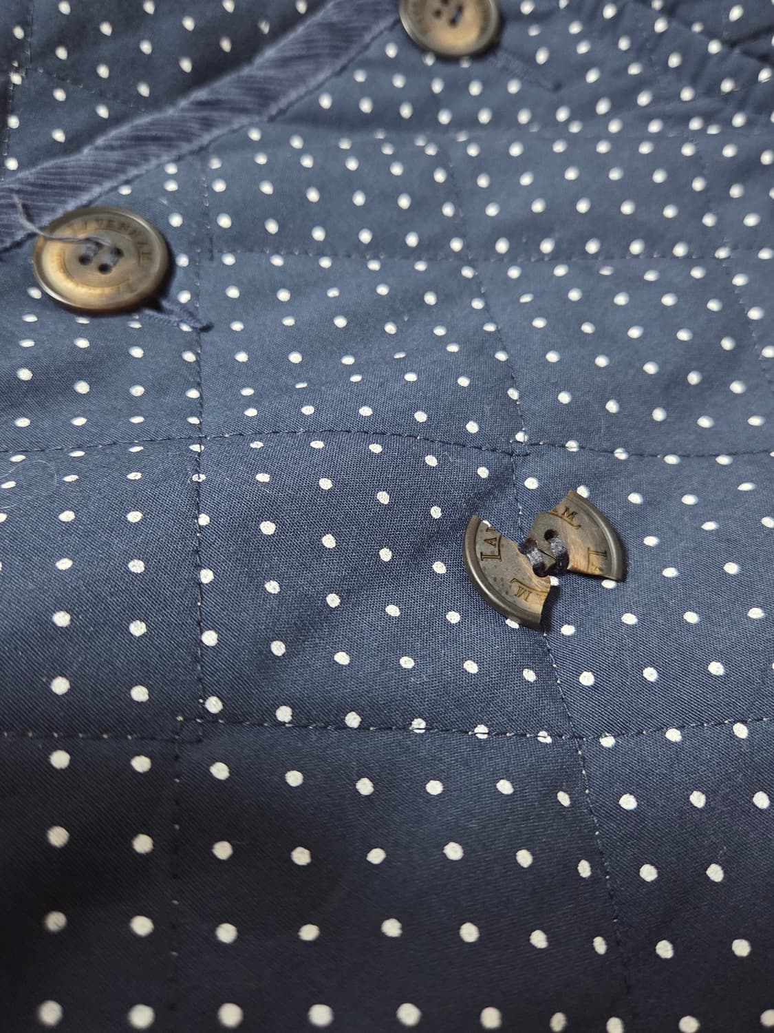 라벤햄 퀄팅 도트 자켓 도트 패딩 상품이미지3