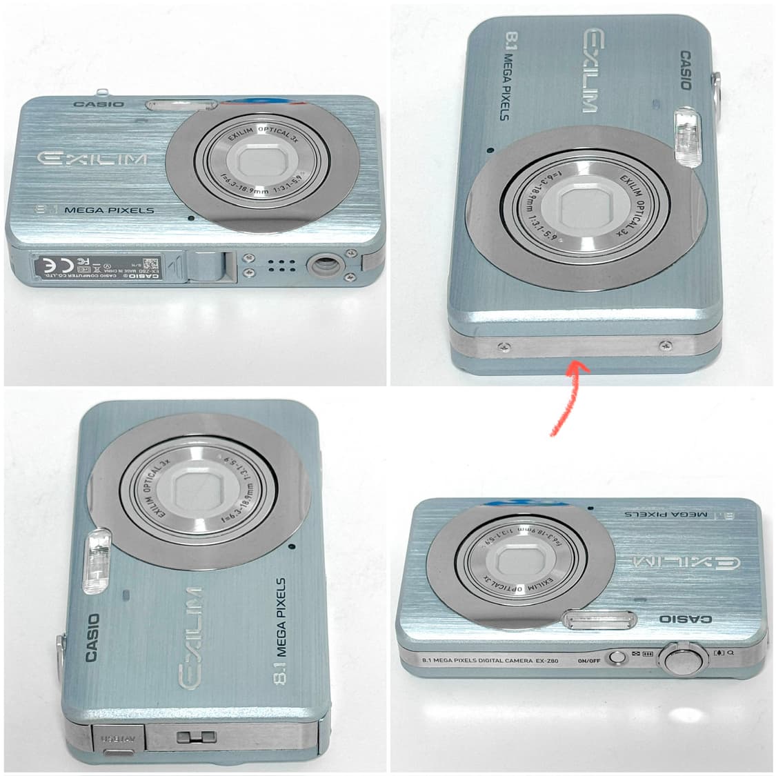 카시오 엑슬림 Z80 스카이블루 빈티지디카 상품이미지3
