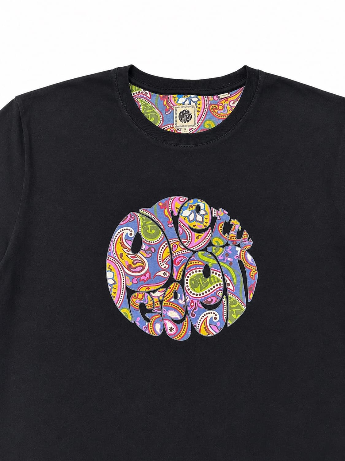 Pretty Green, 리암 갤러거 12색 페이즐리 로고, 블랙 티 상품이미지3