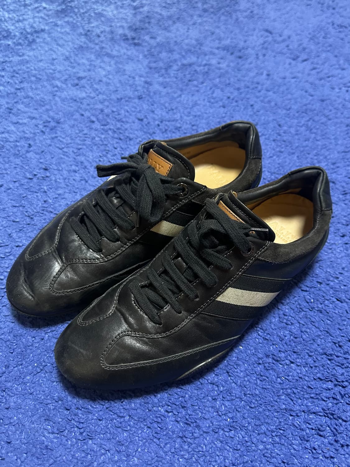 (BALLY) 발리 블랙 레더 스니커즈 260 상품이미지1