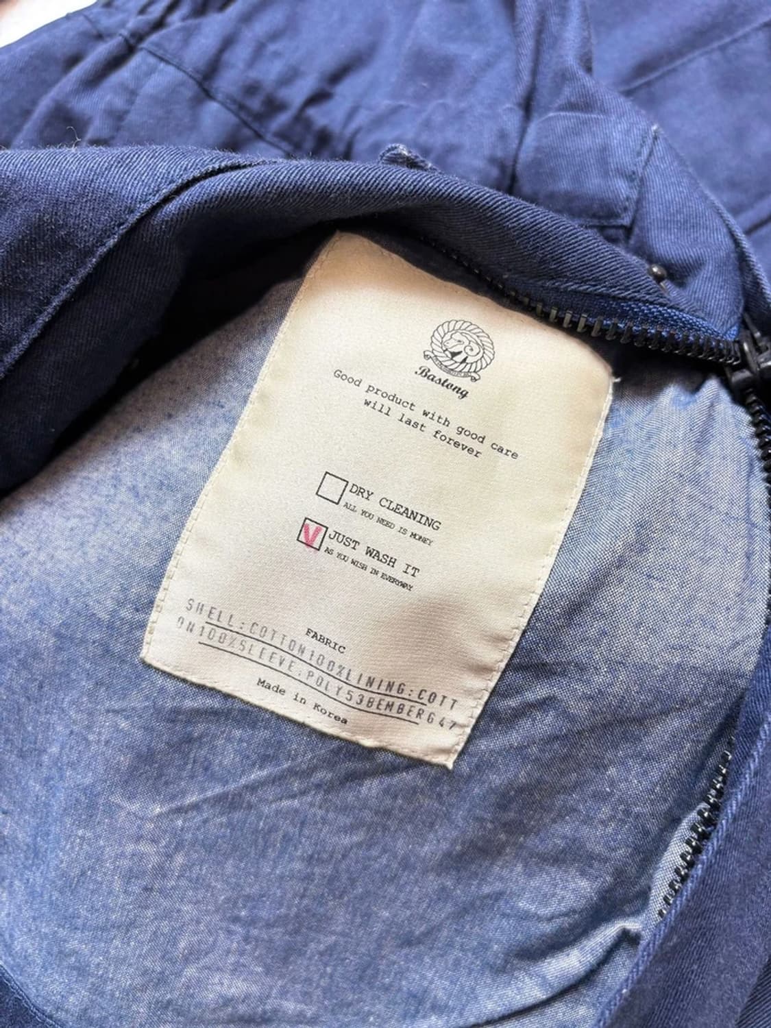 바스통 유틸리티 카라 배색 비데일 자켓 PN6609 상품이미지8