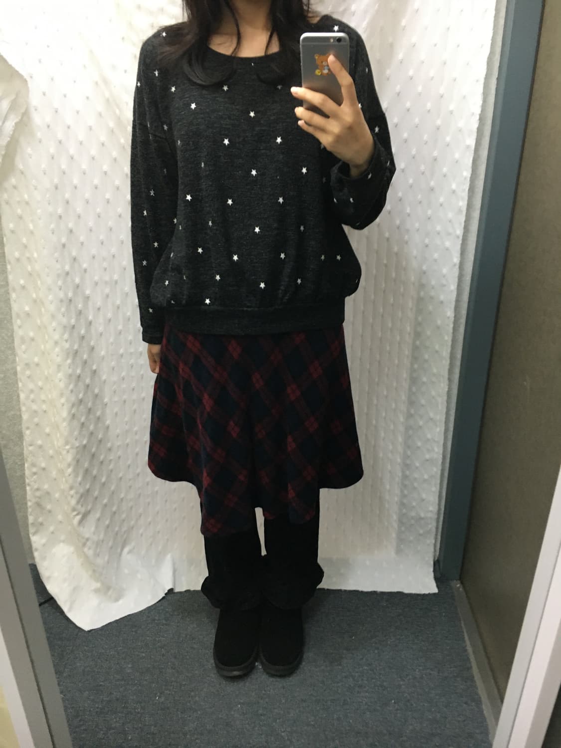 다크그레이 별 패턴 니트 상품이미지2