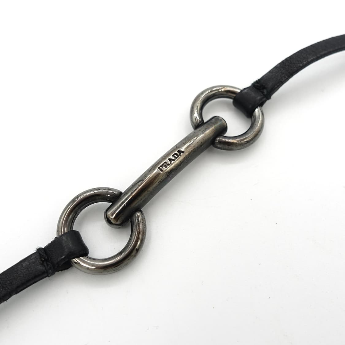 Prada 프라다 아카이브 메탈탭 레더 브레이슬릿 팔찌 상품이미지3