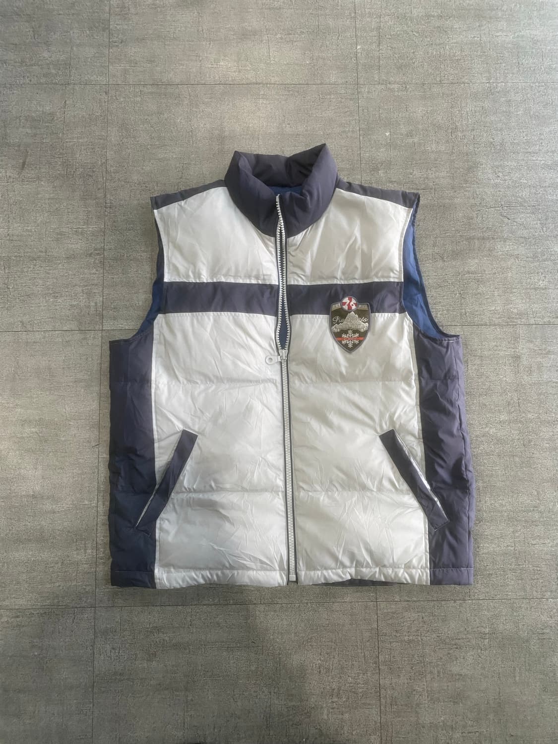 일본빈티지 Pia 올드스쿨아메카지스트릿 혁오풍 패딩베스트배색조끼 상품이미지1