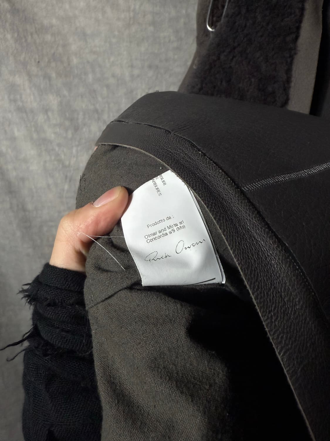 Rick Owens High Neck Shearling Jacket 상품이미지6