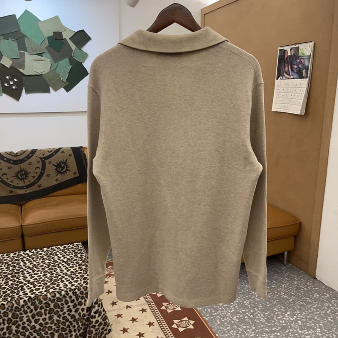 폴로 랄프로렌 빈티지 모던캐주얼 오트밀 반집업 니트 L C09553 상품이미지4