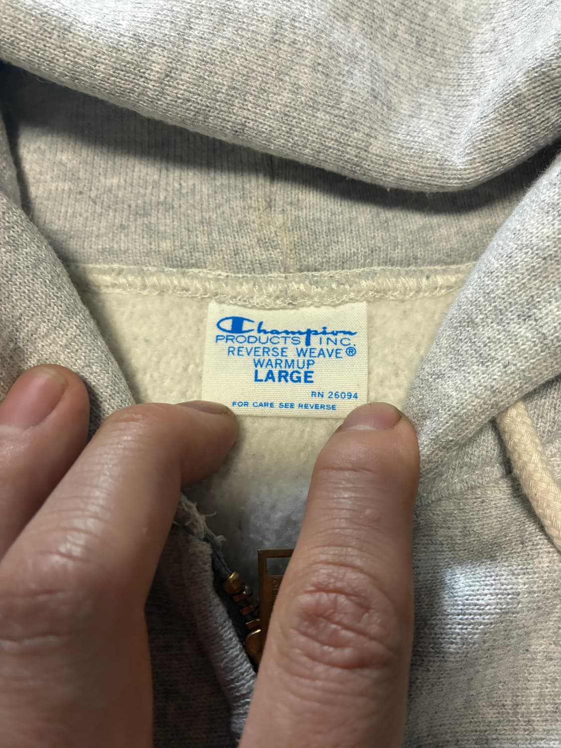 L) 챔피온 리버스위브 후드집업 라이트 그레이 상품이미지2