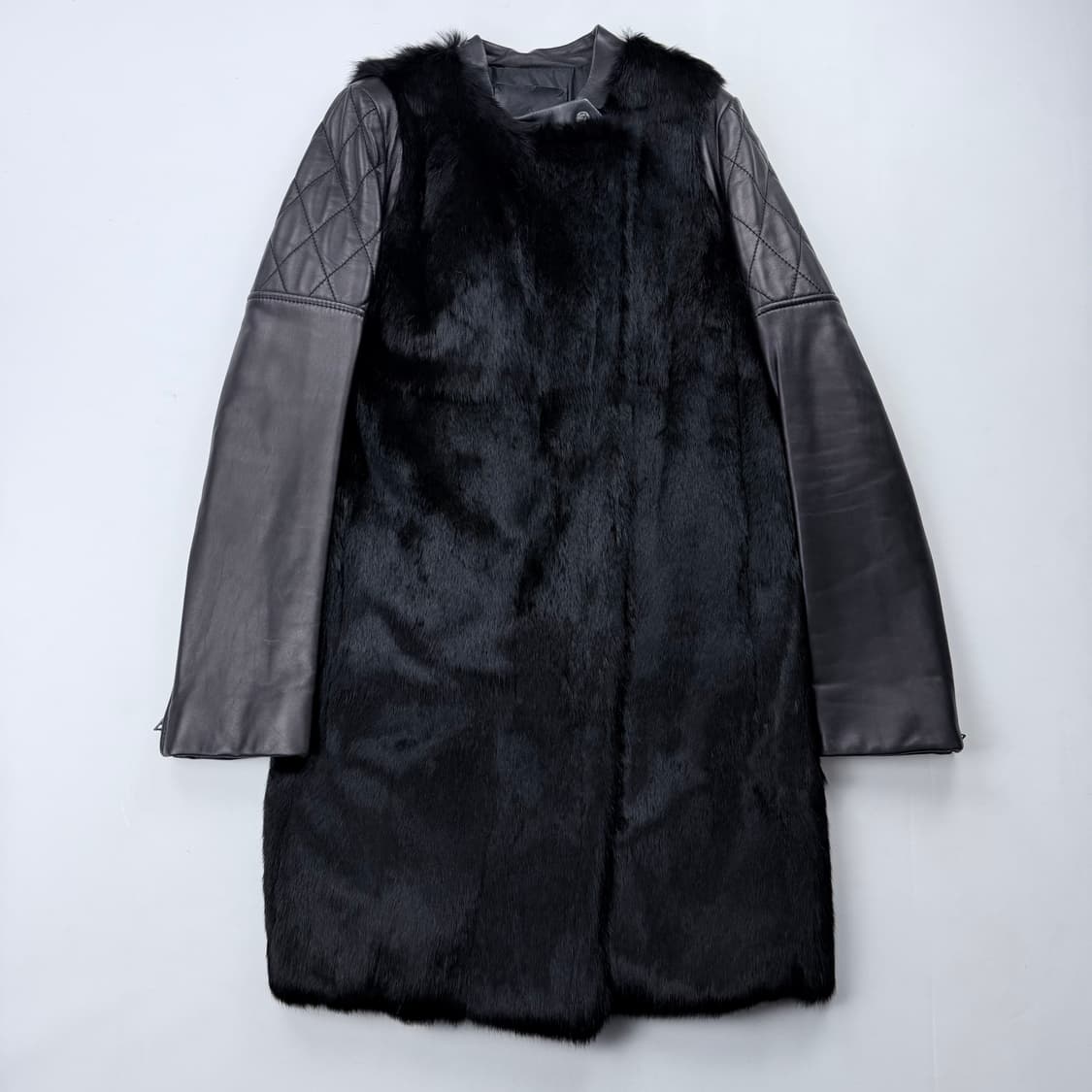 epitaph 래빗퍼&카멜 가죽 롱 무스탕 상품이미지1